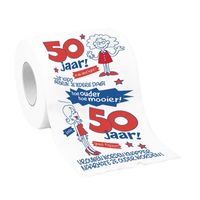 50 Jaar toiletpapier vrouw verjaardagscadeau decoratie/versiering   -