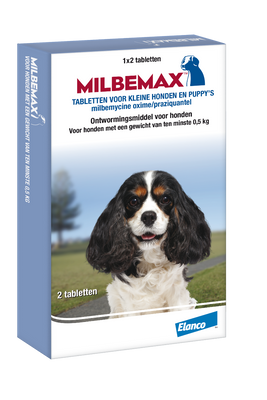 Milbemax ontworming kleine hond/puppy, 2 tbl