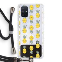 Ananas: Samsung Galaxy A71 Transparant Hoesje met koord