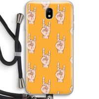Rock: Samsung Galaxy J7 (2017) Transparant Hoesje met koord