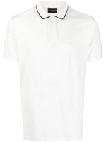 Emporio Armani logo-patch polo shirt - Blanc - thumbnail