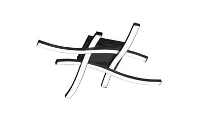 Trio Zwarte plafondlampRoute 4-stripes - R62474132