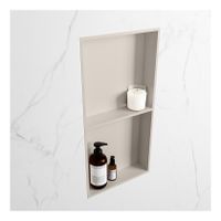 Wandnis Solid Surface Easy | In- en opbouw | 30x60x8 cm | 2 vakken | Linen