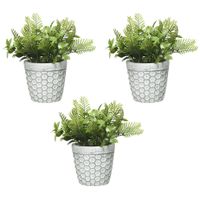 8x stuks varen kunstplantje/nepplant in pot 22 cm