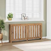 Radiatorombouw 175x20x82 cm bewerkt hout artisanaal eikenkleur