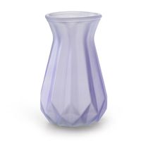 Bloemenvaas - lila paars/transparant glas - H15 x D10 cm   -