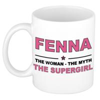 Fenna cadeau mok - Woman Myth Supergirl - naam koffiemok - 300 ml - collega - moederdag