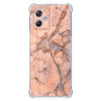 Motorola Moto G54 Anti-Shock Hoesje Marmer Oranje