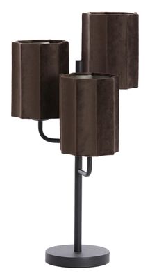 Light & Living Tafellamp 'Edisa' 3-lamps, kleur Donkerbruin
