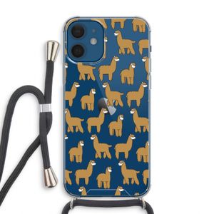 Alpacas: iPhone 12 Transparant Hoesje met koord