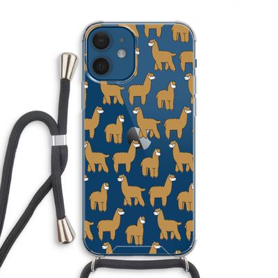 Alpacas: iPhone 12 Transparant Hoesje met koord