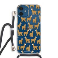 Alpacas: iPhone 12 Transparant Hoesje met koord