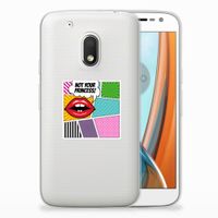 Motorola Moto G4 Play Silicone Back Cover Popart Princess - thumbnail