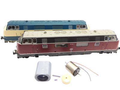 micromotor HP001F motor ombouwset voor Piko BR 101, BR 103, BR 110, BR 111, BR 112, BR 118, u.a.