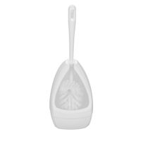 Wc-borstel/toiletborstel met randreiniger inclusief houder wit 39.5 cm van kunststof   -