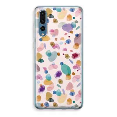 Terrazzo Memphis Pink: Huawei P20 Pro Transparant Hoesje