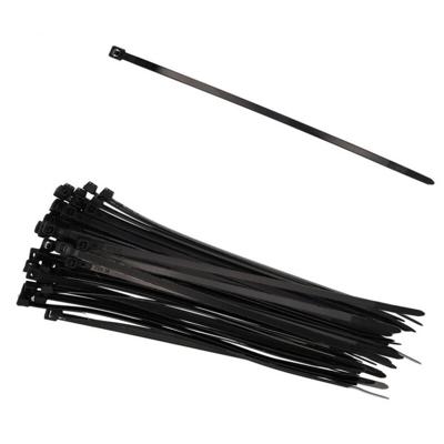 Gerimport tie-wraps/kabelbinders - 50x stuks - zwart - kunststof - 15 cm