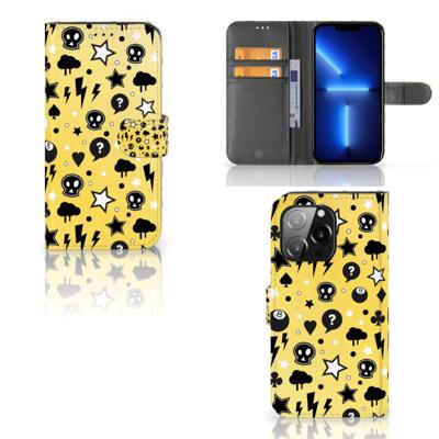 Telefoonhoesje met Naam iPhone 13 Pro Punk Geel Telefoonhoesje met Naam iPhone 13 Pro Punk Geel