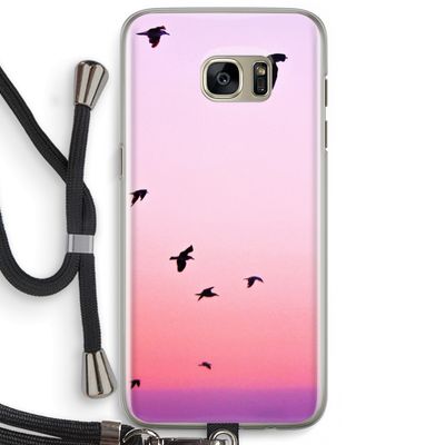 Fly away: Samsung Galaxy S7 Edge Transparant Hoesje met koord