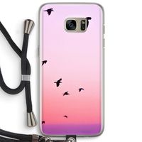 Fly away: Samsung Galaxy S7 Edge Transparant Hoesje met koord