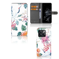 OnePlus 10T Telefoonhoesje met Pasjes Bird Flowers - thumbnail