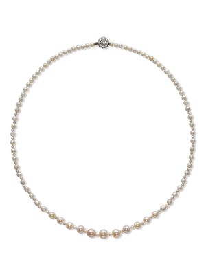Pragnell Vintage collier Belle Époque en or 18ct orné de diamants et perles - Argent