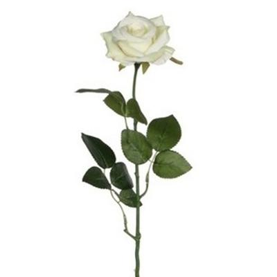 Mica decorations kunstroos kunstbloemen - creme wit - 66 cm - boeketten - rozen Mica decorations kunstroos kunstbloemen - creme wit - 66 cm - boeketten - rozen