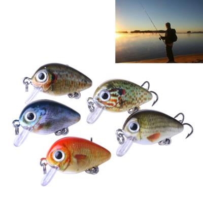 5 stuks 2.7cm/1.5g Luya Rock Fishing Lures aas Bionic Kit met Plastic doos