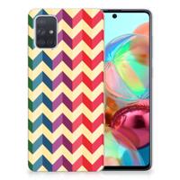 Samsung Galaxy A71 | TPU bumper | Zigzag Multi Color