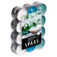 Spaas Geurtheelichtjes/waxinelichtjes - 24x - Minty Hammam - 4,5 branduren - geurkaarsen