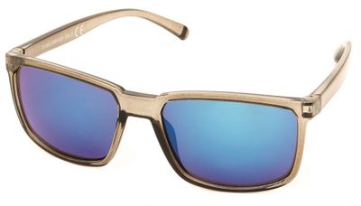 Kost zonnebril 21 052 unisex rechthoekig transparant/blauw Kost zonnebril 21 052 unisex rechthoekig transparant/blauw