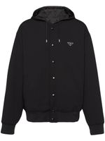 Prada veste bomber à logo appliqué - Noir