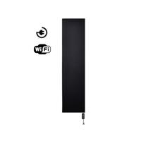 Radiator Sanicare Denso Met WiFi 180 x 40 cm Mat Zwart Met Thermostaat Mat Zwart Linksonder - thumbnail