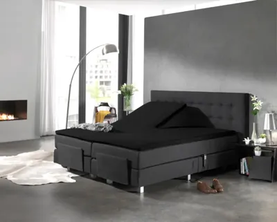 Dreamhouse Splittopper Katoen Hoeslaken Zwart 160 x 200 cm