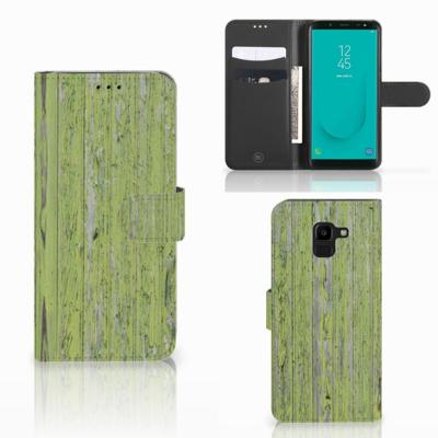 Samsung Galaxy J6 2018 | Book Style Case | Green Wood