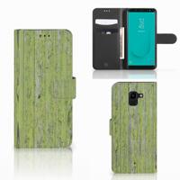 Samsung Galaxy J6 2018 | Book Style Case | Green Wood