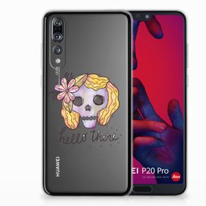 Silicone Back Case Huawei P20 Pro Boho Skull