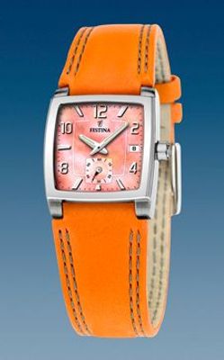 Horlogeband Festina F16181-H Leder Oranje