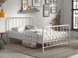 Tweepersoonsbed OONA 140x200 cm wit