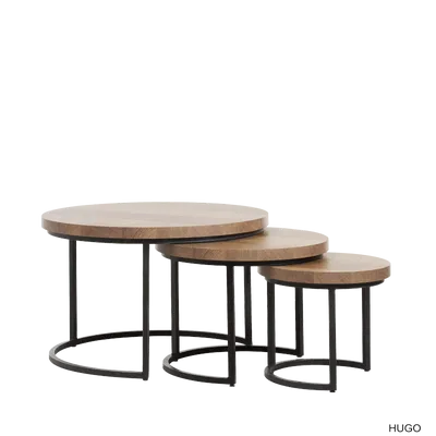 Bijzettafels (set van 3) Hugo - Lamulux Mokka