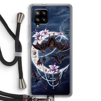 Vleermuizen Maan: Samsung Galaxy A42 5G Transparant Hoesje met koord