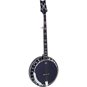 Ortega OBJ450-SBK Raven Series Satin Black banjo met gigbag