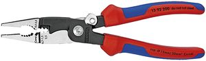 Knipex Elektro installatietang zwart geatramenteerd met meer-componentengrepen 200 mm - 1392200