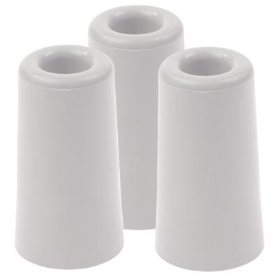 Benson Deurbuffers / deurstoppers - 3x - wit - rubber - 75 x 40 mm - deurstop