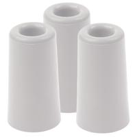 Benson Deurbuffers / deurstoppers - 3x - wit - rubber - 75 x 40 mm - deurstop