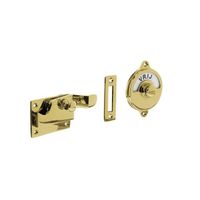 Intersteel Wc-slot met bocht vrij/bezet messing gelakt