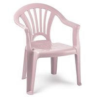 Plasticforte Kinderstoel van kunststof - roze - 35 x 28 x 50 cm - tuin/camping/slaapkamer   -