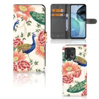 Telefoonhoesje | Met pasjeshouder | voor Motorola Moto G72 Pink Peacock