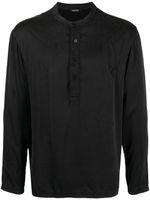 TOM FORD chemise Henley en soie - Noir