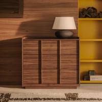 Kave Home Ladekast 'Onix' Notenfineer, 78 x 100cm Kave Home Ladekast 'Onix' Notenfineer, 78 x 100cm